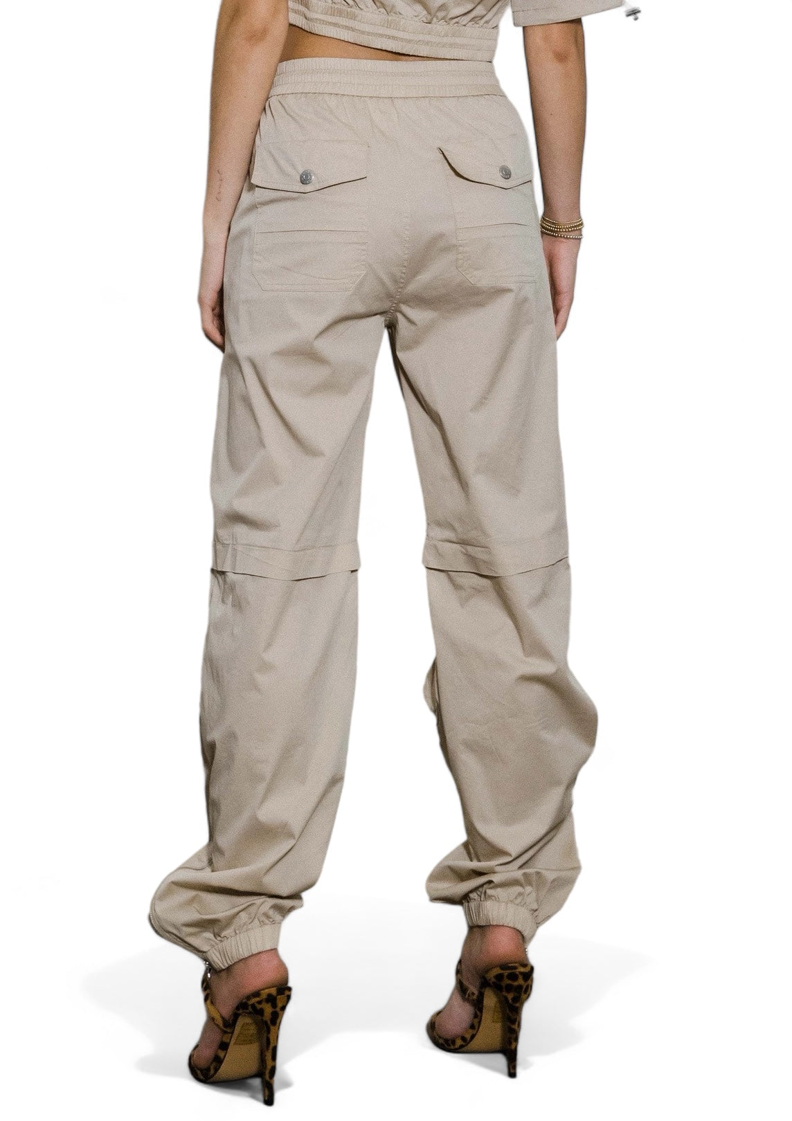Elastic Waist Band Cargo Pants
