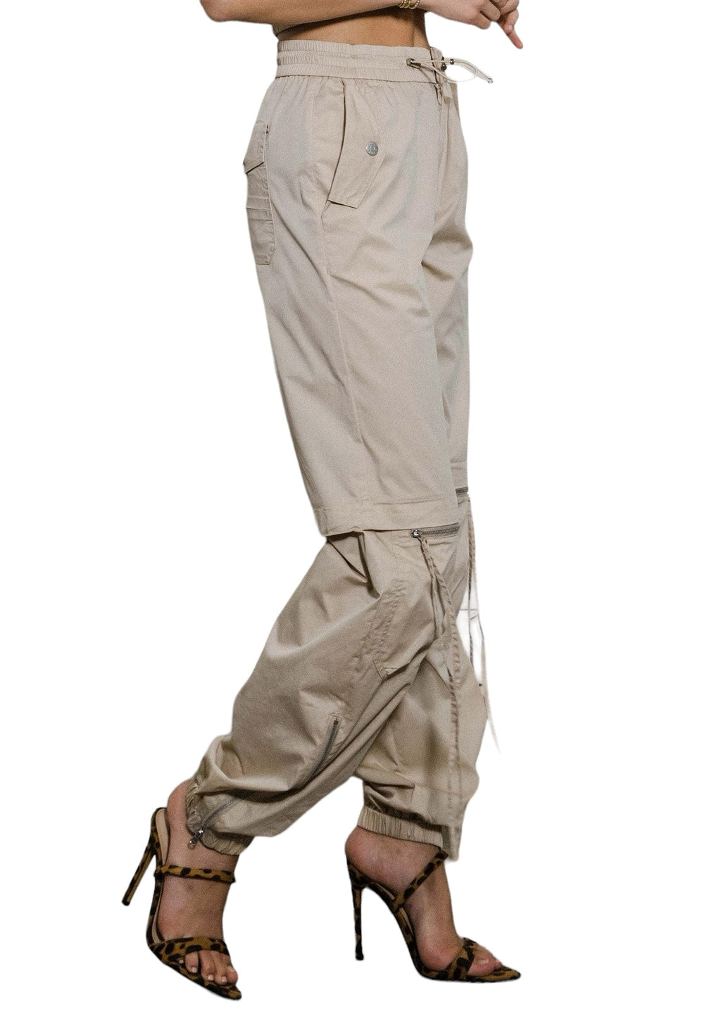 Elastic Waist Band Cargo Pants