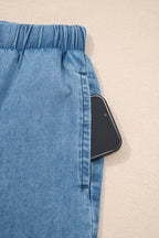 Taytum Wide Leg Chambray Pants