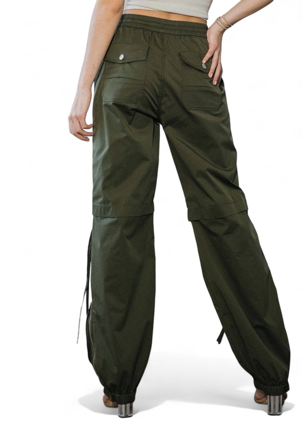 Elastic Waist Band Cargo Pants