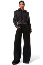 Crop Hoodie And Wide Leg SweatSuit