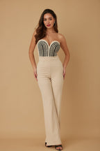 Threaded Twisted Rope Knot Tie Jumpsuit