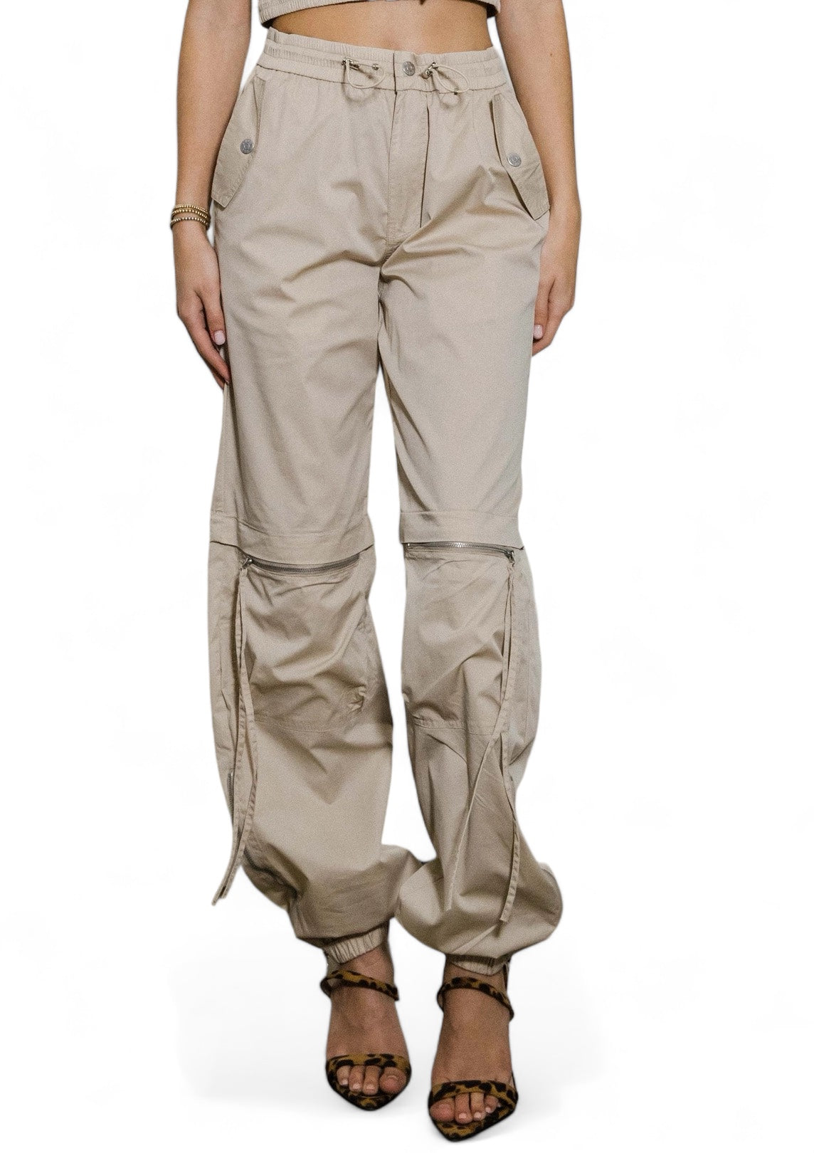 Elastic Waist Band Cargo Pants