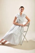 INCREDIBLY SENSATIONAL WOVEN MIDI DRESS