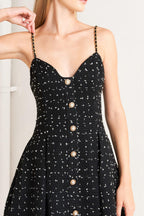 FRENCH CODE WOVEN TWEED MINI DRESS