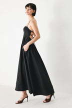 PURE LINE WOVEN MIDI DRESS