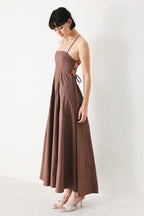 PURE LINE WOVEN MIDI DRESS