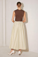ANGEL VEIL SOLID MIDI DRESS