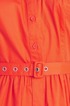 RUNWAY READY SCARLET WOVEN MIDI DRESS