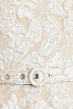 STATEMENT IN IVORY WOVEN MIDI DRESS