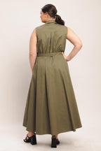 SIMPLY UNSTOPPABLE WOVEN MIDI DRESS