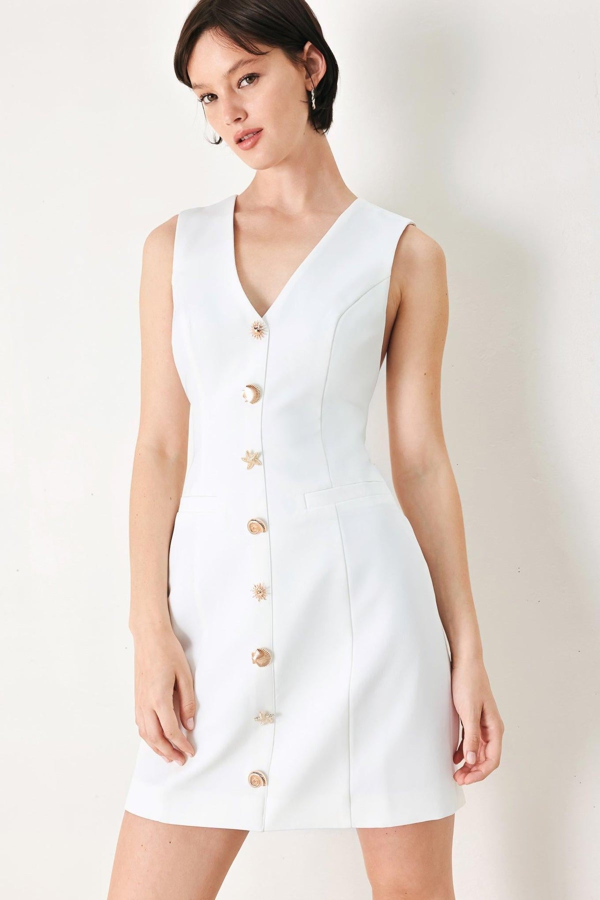 PURE GLAM WOVEN MINI DRESS