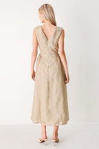 EVENING BLOSSOM ORGANZA MIDI DRESS