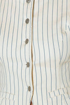 COFFEE RUN STRIPED WOVEN VEST