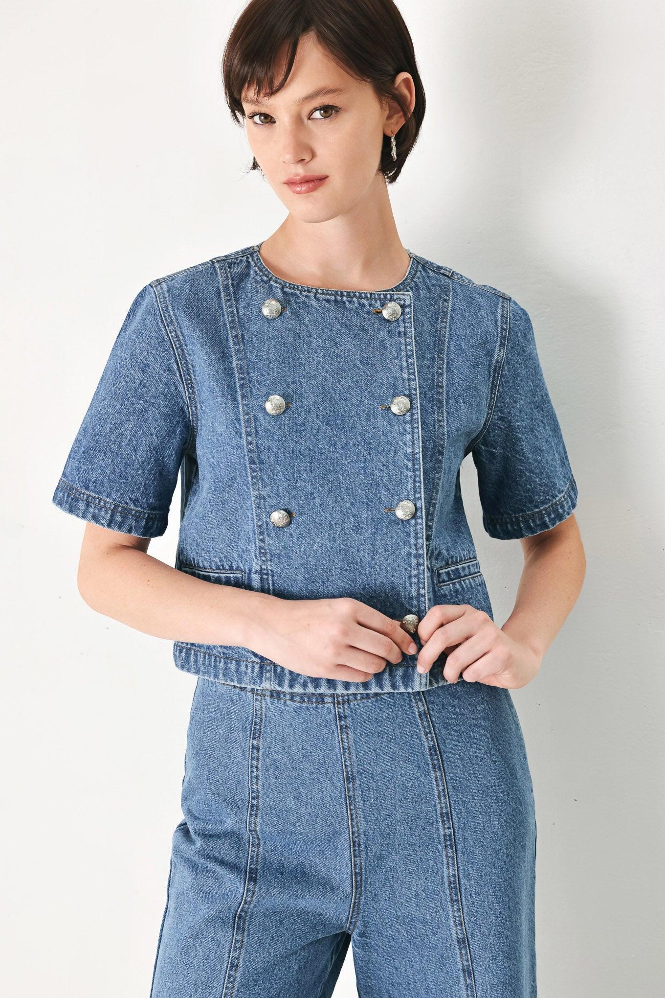 CITY ARMOR DENIM TOP
