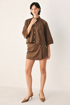 SUEDE ESCAPE CROPPED JACKET