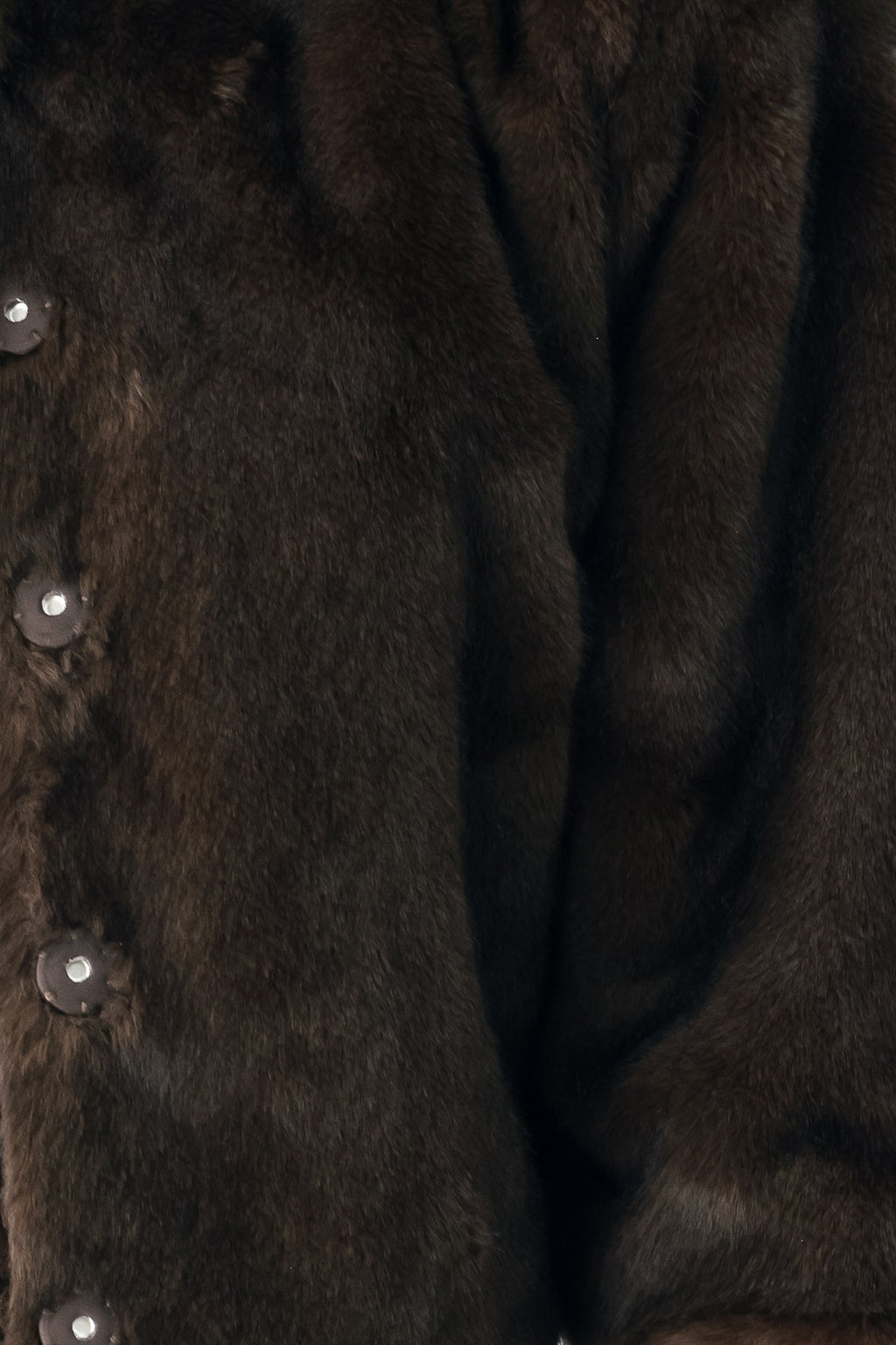 COCOON CHARM BROWN FAUX FUR CROPPED JACKET