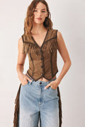 NASHVILLE SIDE FAUX SUEDE VEST