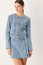 SKYWARD LINKED DENIM CROP JACKET