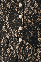 LACE THEORY BLACK/CAMEL WOVEN VEST