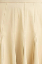PALE FRAME WOVEN TAUPE CIRCLE SKIRT