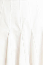 PALE FRAME WHITE WOVEN CIRCLE SKIRT