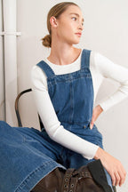 LET ME TALK DENIM CARGO JUMPSUIT