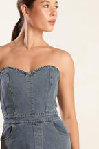 LOOK WHAT WE STARTED DENIM JUNPSUIT