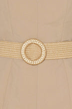 NEUTRAL GODDESS WOVEN JUMPSUIT