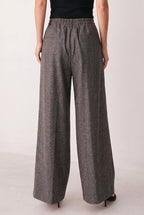 COCOA STRUCTURE BROWN WIDE-LEG PANTS