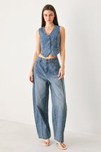 WESTERN MUSE DENIM BALLON PANTS