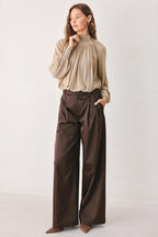 PARCHMENT RELAXED-FIT WOVEN PANTS