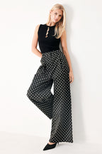 FOREVER CHIC POLKA WOVEN PANTS