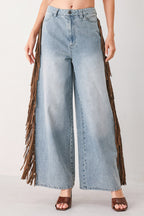 NASHVILLE SIDE WASHED DENIM PANTS