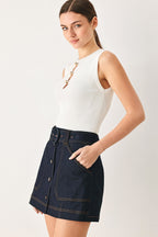 CHIC CHARM DENIM SKORT