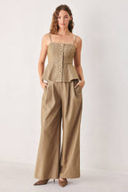 STONEWASH RELAXED WOVEN PANTS