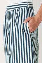 PORTSIDE STRIPE WOVEN WIDE LEG PANTS