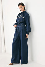 DEEP INDIGO MODERN MUSE DENIM PANTS
