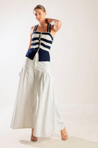 SHINE BRIGHT NAVY KNIT TOP