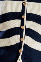 SHINE BRIGHT NAVY KNIT TOP