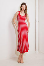SOFT SIDE OF RED KNIT MIDI DRESS