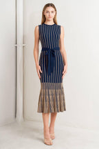 SMOOTH WEIGHTED FEEL KNIT MIDI DRESS
