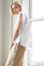 MUCH TO CELEBRATE POPLIN TOP