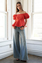 STUNNING GLORY WOVEN TOP