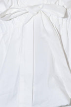 SLOW DOWN IN WHITE WOVEN TOP