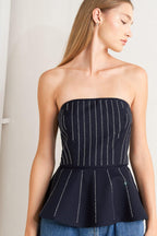 GEOMETRIC EDGE WOVEN TOP