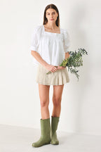 PURE VOLUME WOVEN TOP