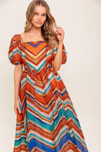 BRIGHT PERSONALITY WOVEN MIDI DRESS