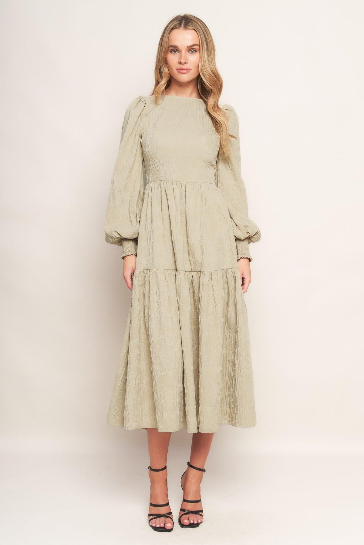 NEBULA NIGHTS WOVEN MIDI DRESS