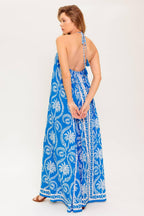 FOR THE DREAMERS BLUE WOVEN MAXI DRESS